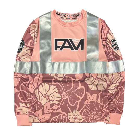 Youth Pink Retro Ma'o Long Sleeve Hi Viz