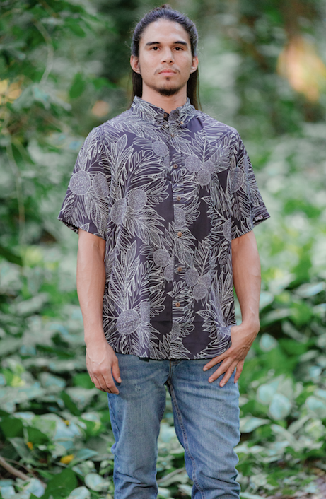 Charcoal Ulu Aloha Shirt