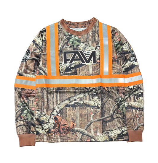 Youth Forest Camo Long Sleeve Hi Viz