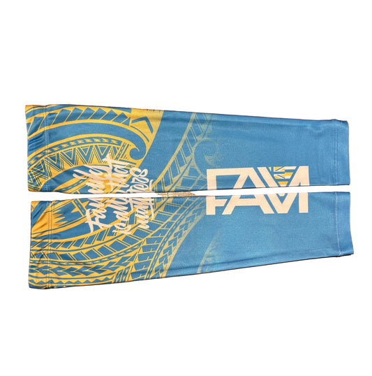 Blue/Gold Tribal Arm Sleeve Set