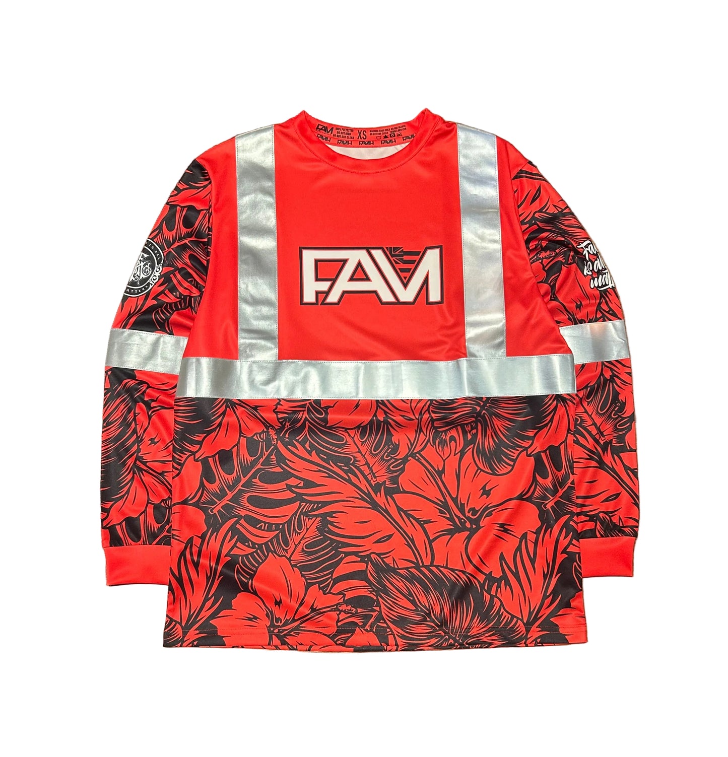 Red Tropics Long Sleeve Hi Viz