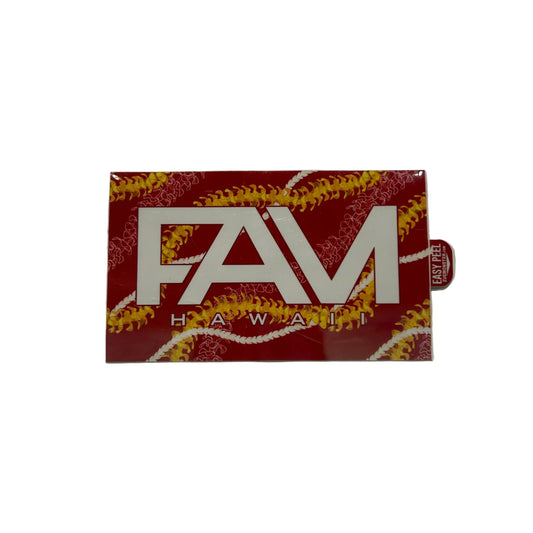 FAM Red Puakenikeni 2.5” Sticker