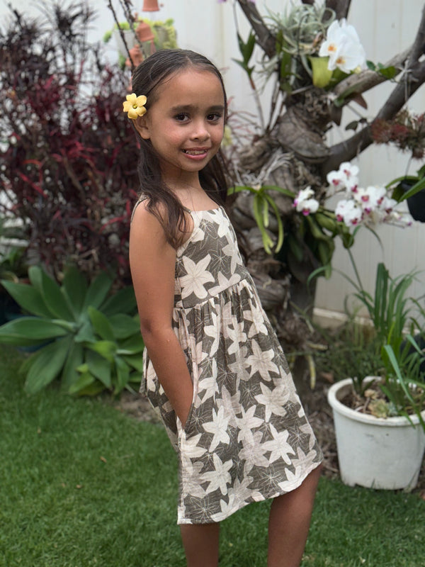 Youth Olive Lilies Babydoll Dress