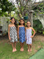 Youth Blue Palaka Quilt Mini Dress