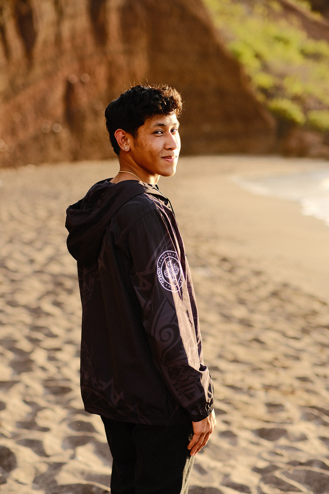 Black Tribal Wind Breaker