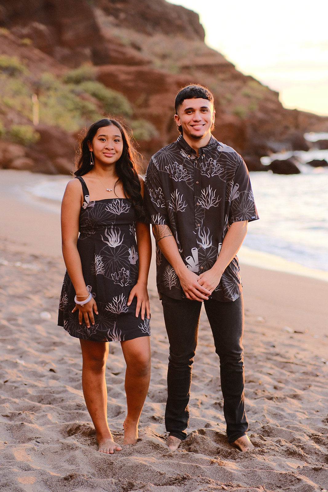 Black Coral Aloha Shirt