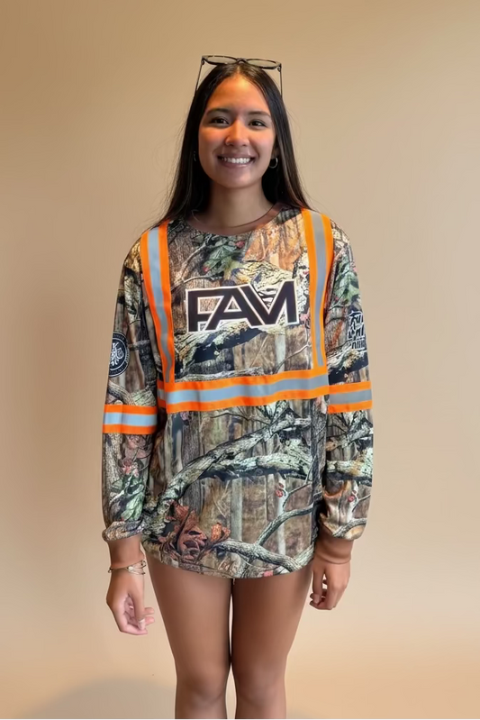 Forest Camo Long Sleeve Hi Viz
