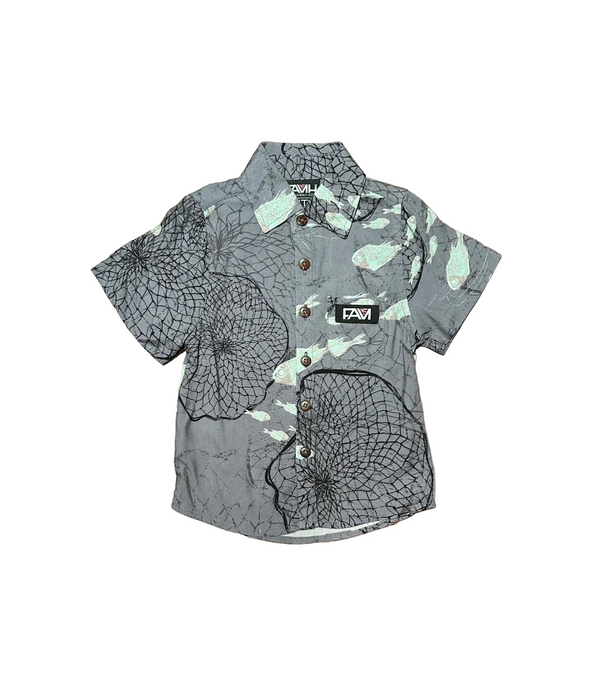 Youth Ahinahina Upena Aloha Shirt