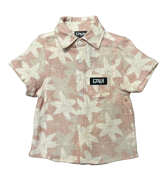 Youth Blush Lillies Aloha Shirt