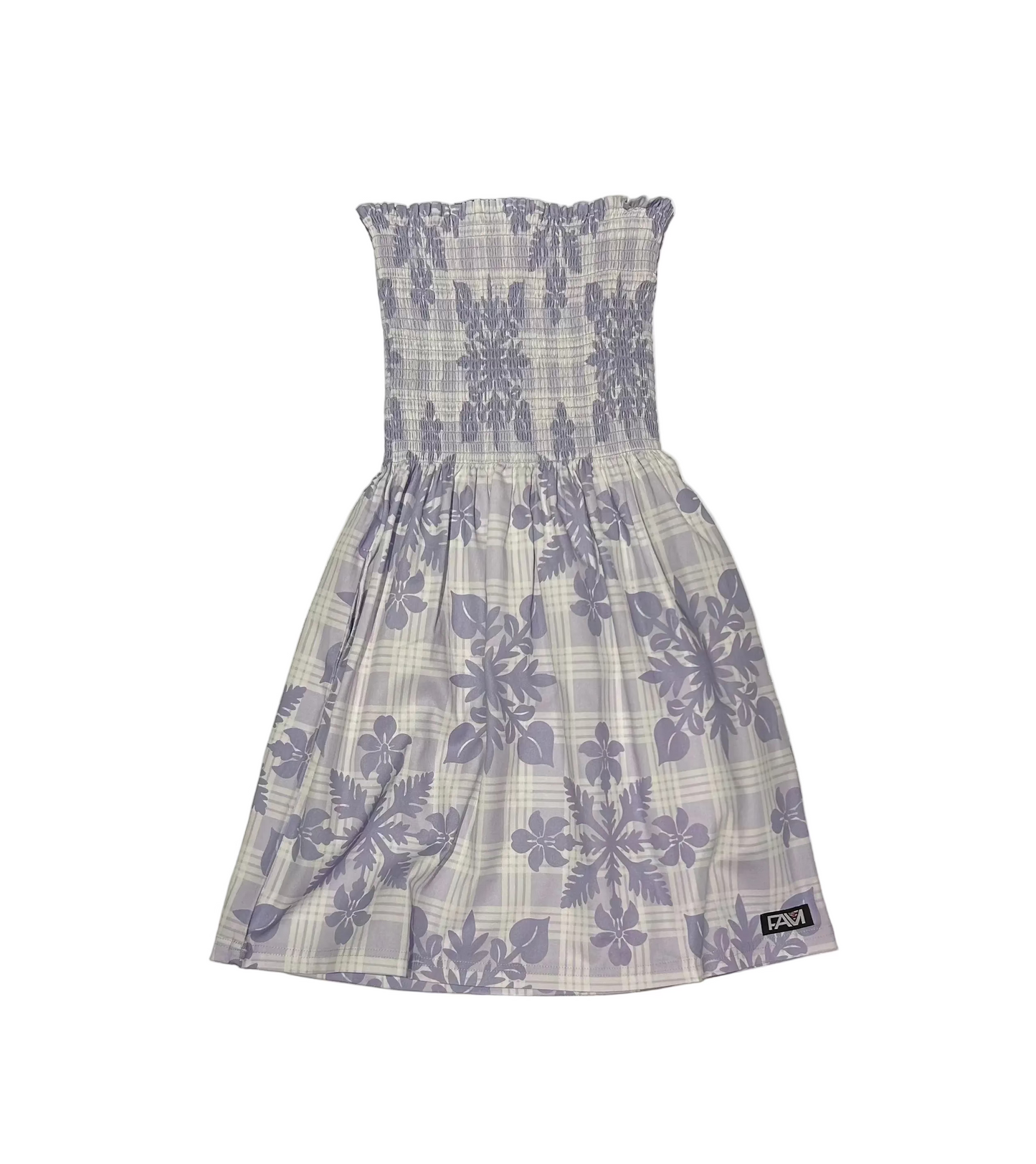 Lavender Palaka Quilt Mini Dress