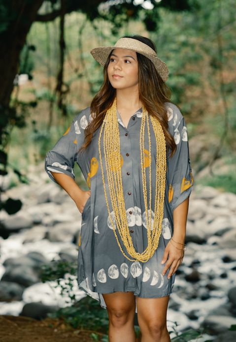 Gray Mahina Long Sleeve Dress Shirt