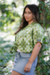 Green Palaka Quilt Oversized Blouse