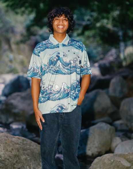 Great Wave Polo Shirts