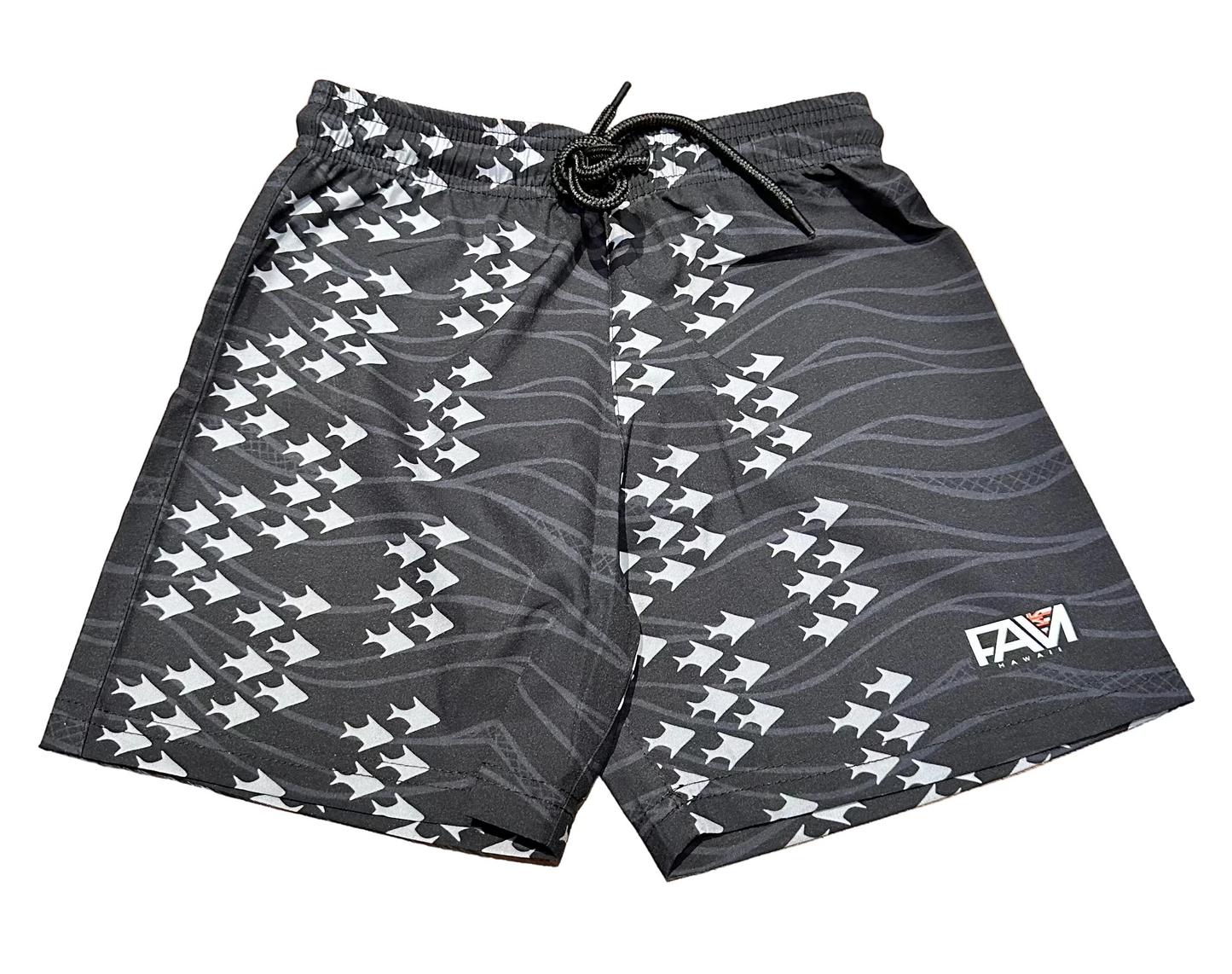 Black Ia Ku Youth Shorts