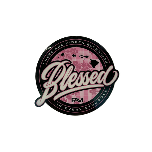 FAM Blessed Pink Palaka 3.75” Sticker