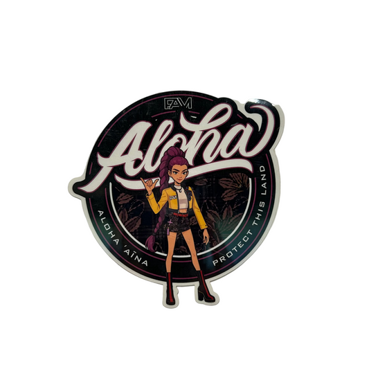 FAM Aloha Rumi 4” Sticker