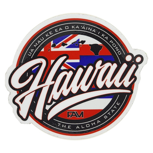 FAM Hawaiian Flag 3.5” Sticker