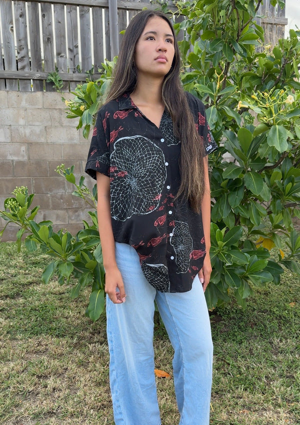 'Upena 'Ele'ele Oversized Blouse