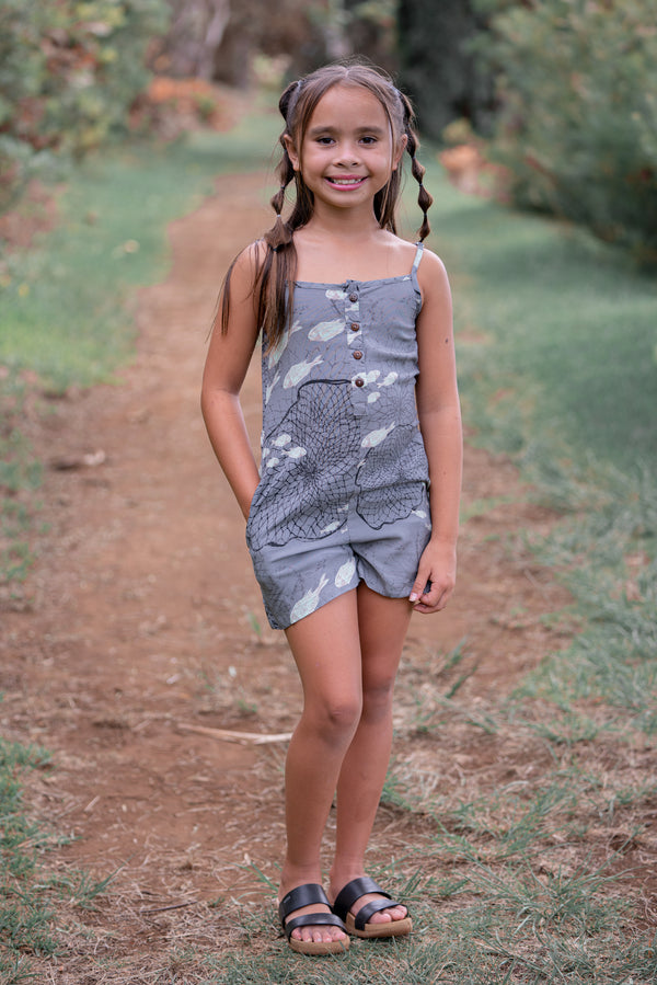 Youth ‘Upena Ahinahina Romper