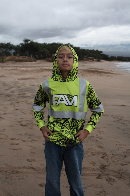 Youth Green Koi Hoodie RHV