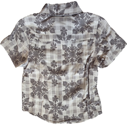 Toddler/Youth Gray Palaka Quilt Aloha Shirt
