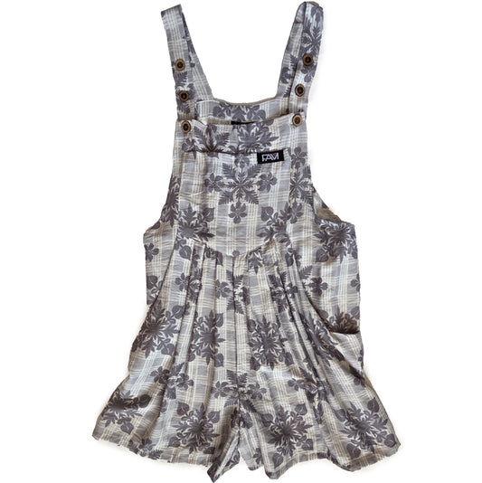 Gray Palaka Quilt Short Jumpsuit
