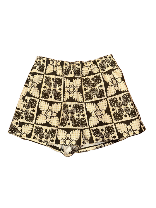 Brown Palaka Quilt Shorts