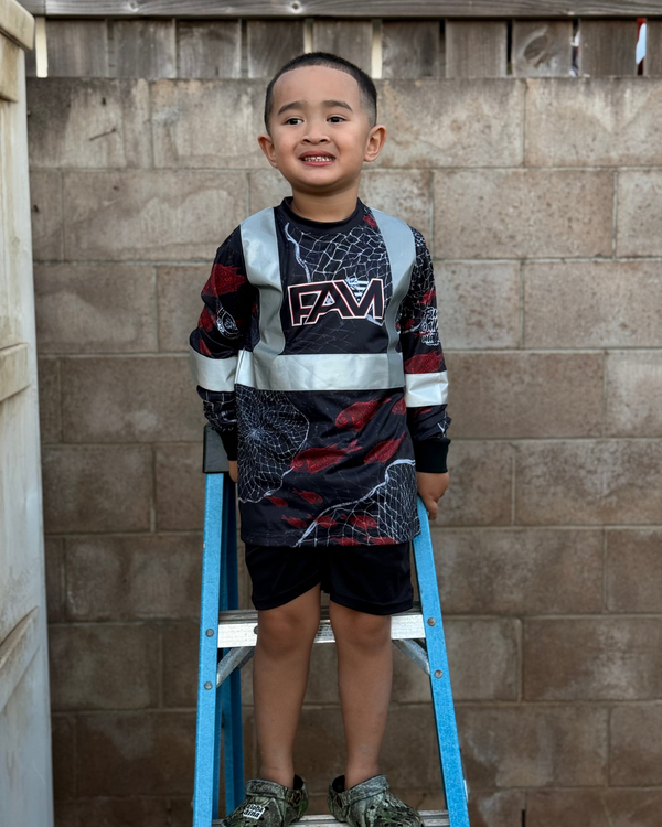 Youth 'Upena 'Ele'ele Long Sleeve Hi Viz