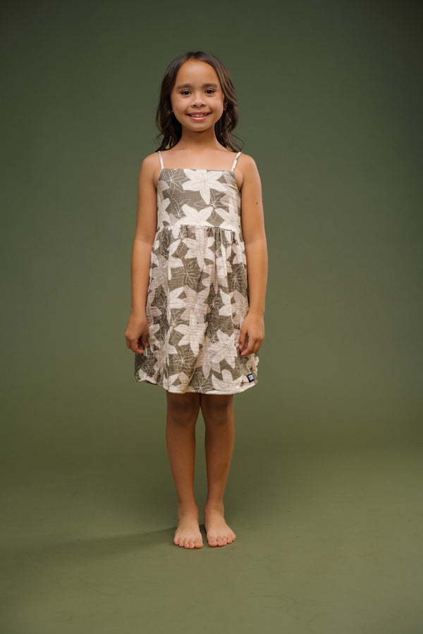 Youth Olive Lilies Babydoll Dress