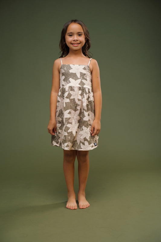 Youth Olive Lilies Babydoll Dress