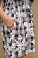 Black Palaka Quilt Mini Dress