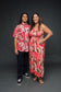 Retro Peachy Hibiscus Aloha Shirt