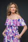 Retro Lavender Hibiscus Jumpsuit