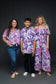 Retro Lavender Hibiscus Jumpsuit