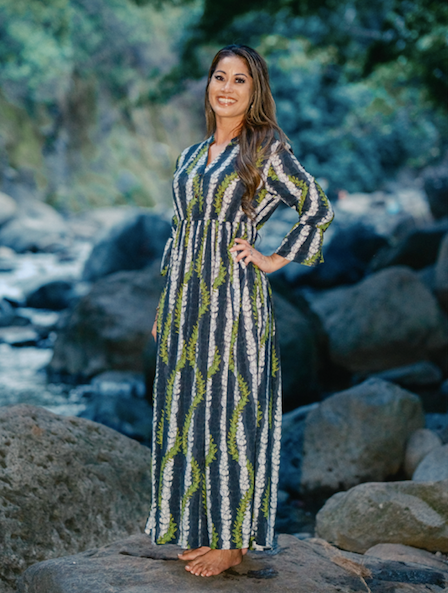 Pikake Black Mu'u Mu'u