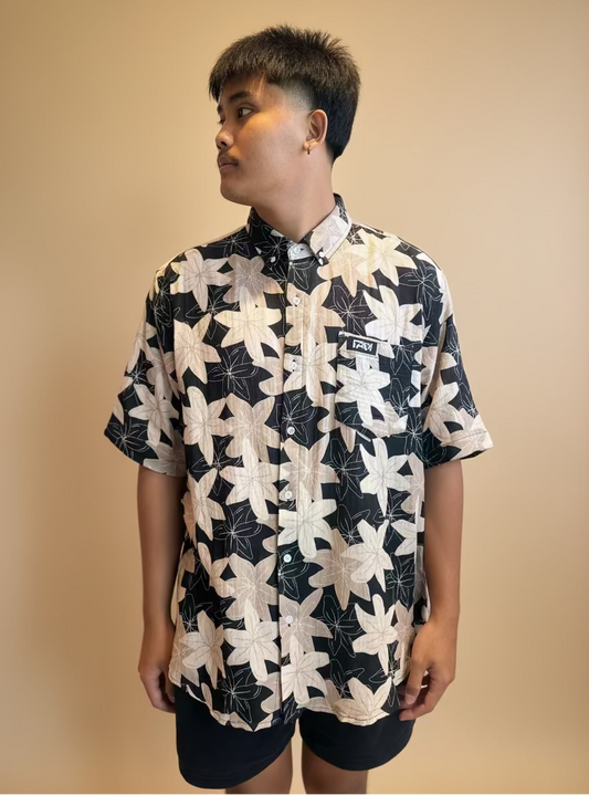 Midnight Lillies Aloha Shirt