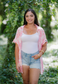Pink Palaka Quilt Oversized Blouse