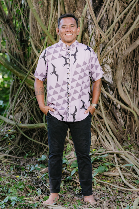 Purple Iwa Aloha Shirt