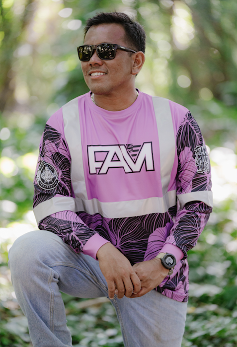 Purple Kalo Safety Reflective HI VIZ Long Sleeve Series 3