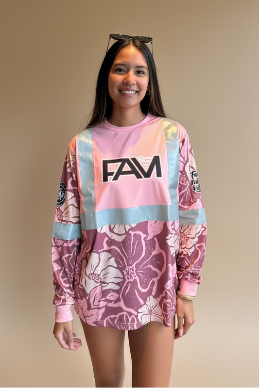 Retro Pink Ma'o Long Sleeve Hi Viz