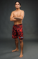 Red Floral Board Shorts