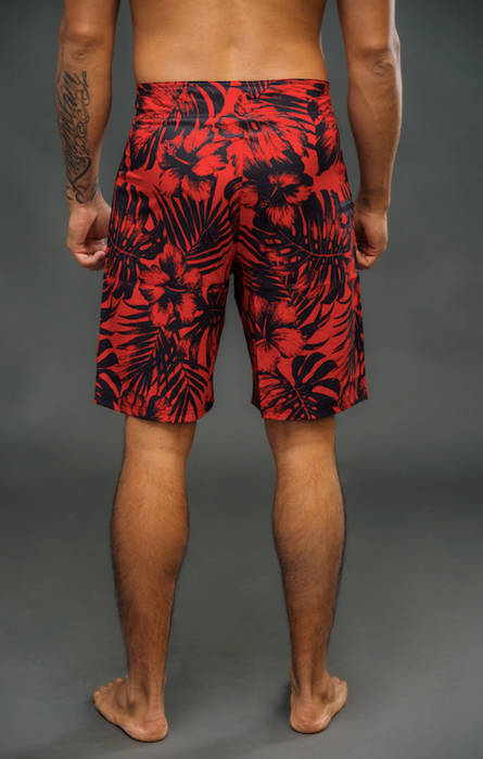 Red Floral Board Shorts