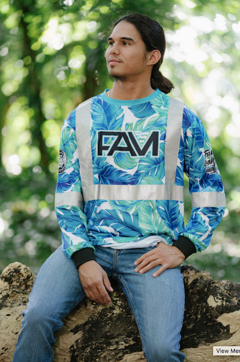 Tropical Aurora Safety Reflective HI VIZ Long Sleeve Series 3