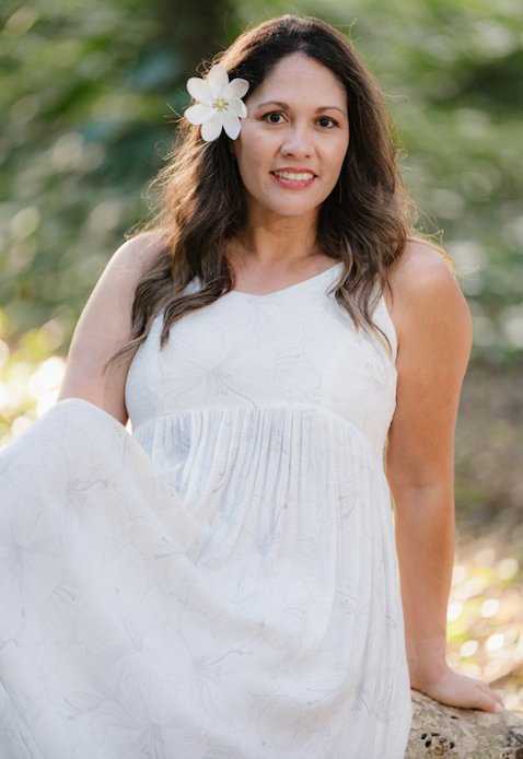 White Hibiscus Maxi Dress
