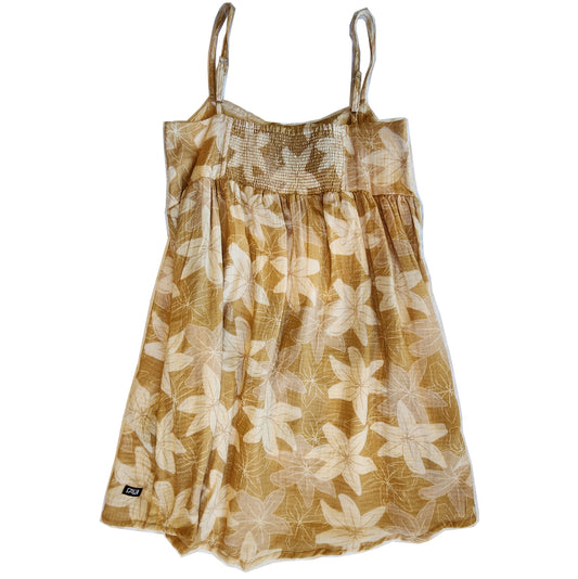 Sand Vintage Lilies Baby Doll Dress
