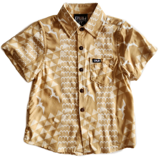 Beige Iwa Keiki Aloha Shirt