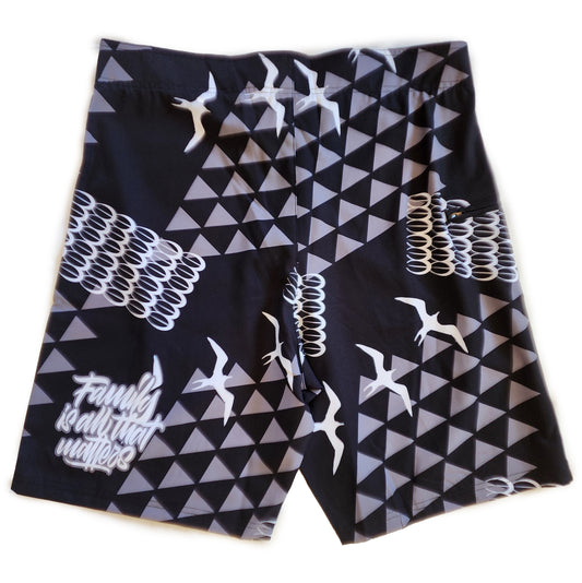 Black Iwa Adult Surf Shorts