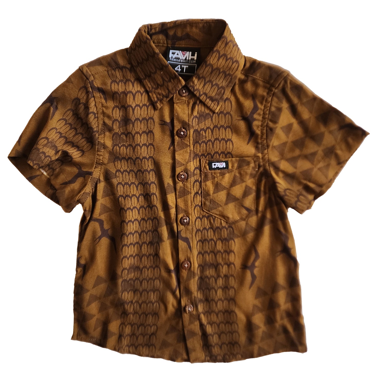 Brown Iwa Keiki Aloha Shirt