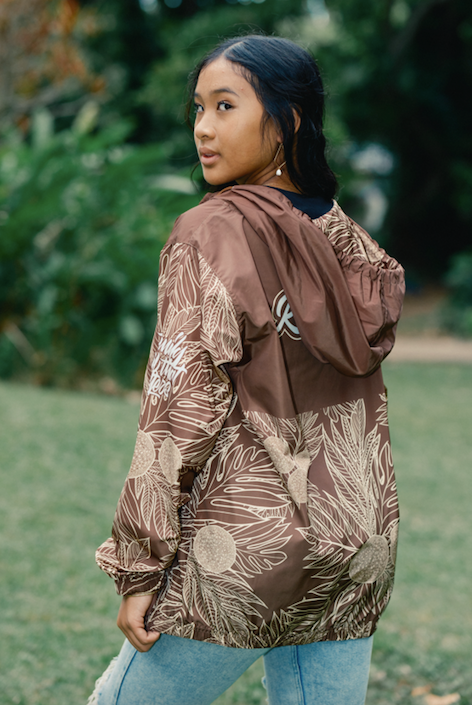 Brown Stay Rooted Ulu Windbreaker