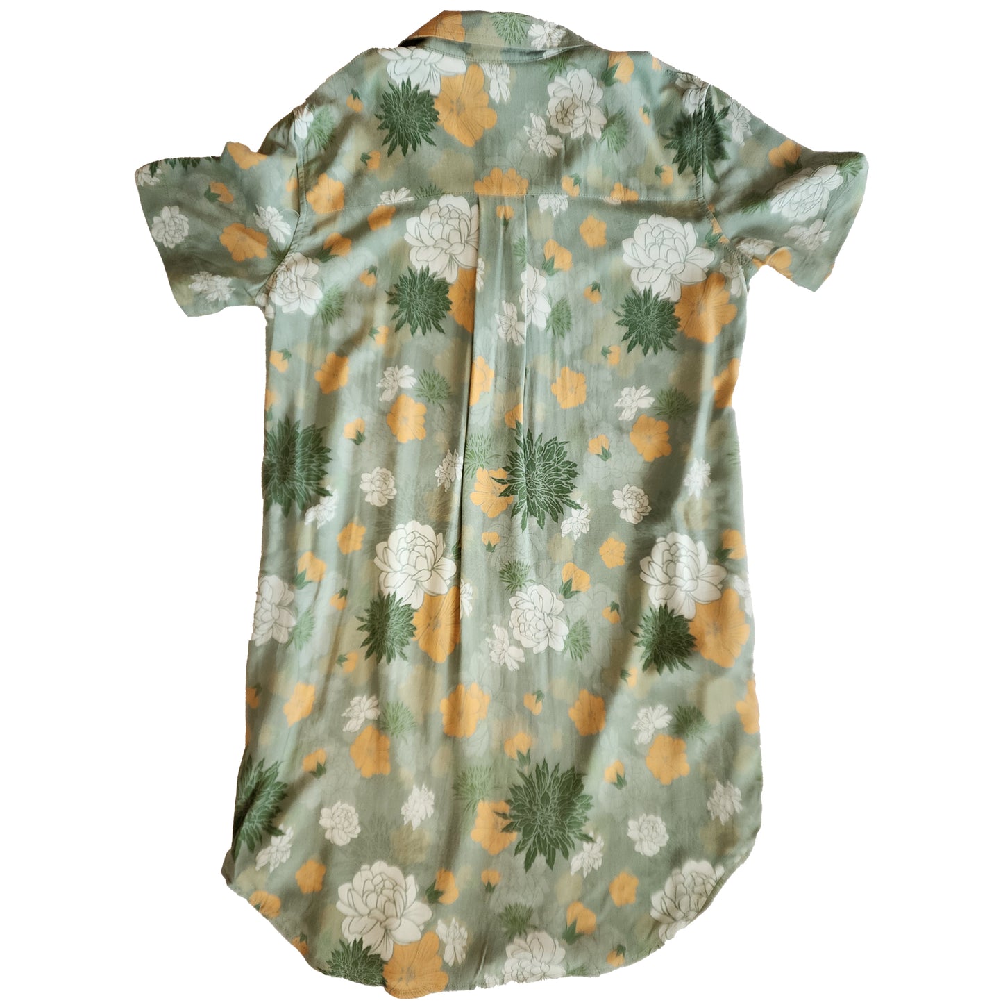 Green Floral Dress Shirt